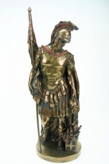Heiliger Florian Figur bronziert Sammelfigur Schutzheiliger Feuerwehr