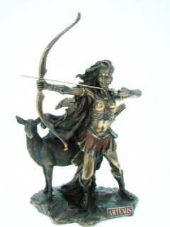 Artemis griechiche Göttin der Jagd mit Pfeil und Bogen Figur Engel