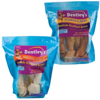 Dentley's Large Rawhide Knotted Bones   Sale   Dog