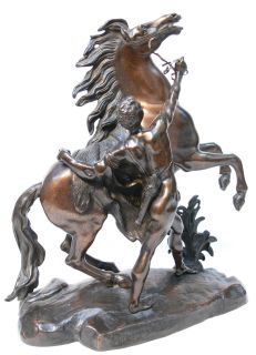 Große Bronze, 18./19. Jahrhundert Das Pferd von Marly signiert