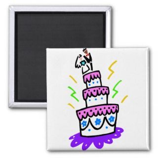 Abstract Wedding Cake Magnet
