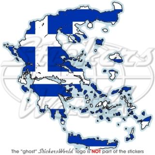 GRIECHENLAND LandKarte Flagge Fahne Griechische Auto Aufkleber Sticker