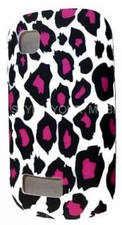 FOR NOKIA ASHA 200 201 PINK LEOPARD PRINT HARD CASE COVER