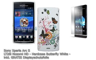 Hart Schale für Sony Xperia Arc S LT26i Nozomi HD + Folie Butterfly