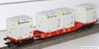 Trix H0 24110 Container Tragwagen Set der DB + Innofreight WoodTainer