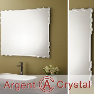Badspiegel 80x100 cm Kristallspiegel Wandspiegel Badezimmer Spiegel AC
