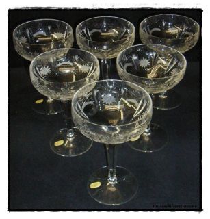 Bleikristall SEKTSCHALEN Champagnerschalen Modell Heidelberg DDR