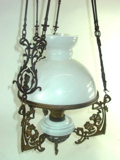 antike Petroleumlampe 1900   mit Zuggewicht
