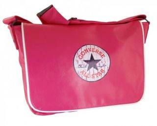 Converse Vintage Patch Shoulderflap Bag Shiny Pink Rosa 99101 Laptop
