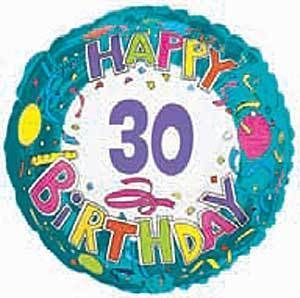 Happy Birthday 30 Ballon Heliumballon 45cm 30. Geburtstag
