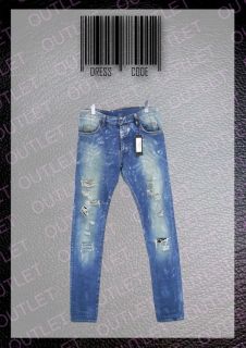   BALMAIN   DESTROYED PAINTED JEANS   31   NEW   DECARNIN