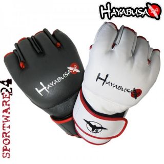 Hayabusa Pro MMA Handschuhe Gloves Leder schwarz/weiß S/M L/XL UFC