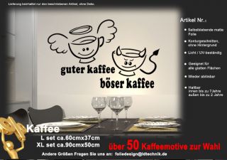 WandTattoo KÜCHE CAFE COFFEE guter Kaffee böserwkf34