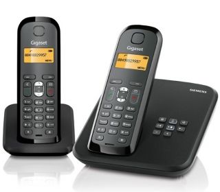 Gigaset AS285 Duo Telefon schnurlos mit AB schwarz 4009249020479