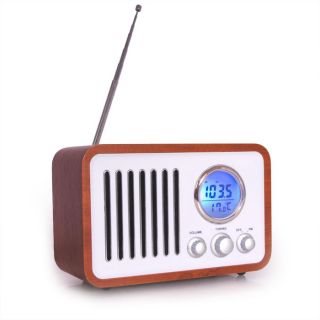  Nostalgieradio Innenthermometer Uhrenradio Radiowecker Denver TR 37