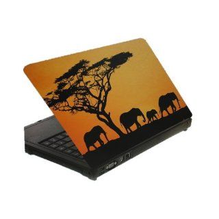 Laptop Aufkleber 27,5 cm * 36,5 cm kürzbar   Motiv Elefanten Elefant