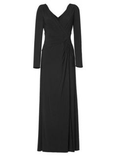 Elegantes Abendkleid APART Maxikleid langarm Kleid schwarz Kurzgr. 17