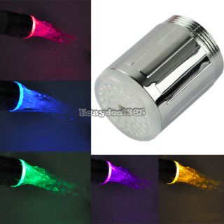Multi Farbe Farbwechsel LED Licht Leuchten Wasserhahn Wasser Armatur