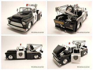 Chevrolet Pick Up Stepside Police Abschlepper 1955, Modellauto 124