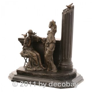 Frauen Bronze Saeule Milo extravagante Dekoration Skulptur Frau