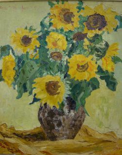 1938 Blumen   Gemälde im Original Rahmen undeutlich signiertf