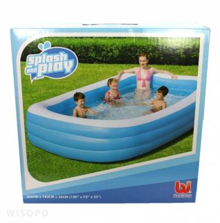 Bestway Splash & Play Kinder Swimmingpool 3 Ringe 305x183x56cm