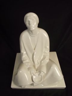 Sitzender blinder Bettler, Ernst Barlach Figur, Original Skulptur