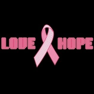 New Custom Love and Hope Ribbon Breast Cancer Awareness Tee T Shirt