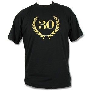 Jubiläum / Geburtstag 30 Gold Fun T Shirt, schwarz