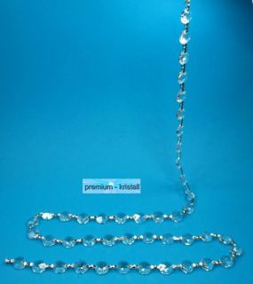 Meter Kristallkette Glas Dekokette 30% PbO Bleikristall Vollschliff