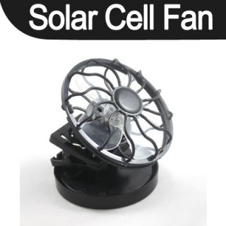 Clip on Solar Sun Power Energy Panel Cooling Cell Fan