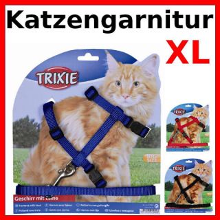 Katzengarnitur Katzengeschirr Katzenleine Halsband XL