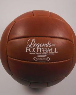 Retroball Retro Fußball Spielball Größe 5 aus 100% Leder von