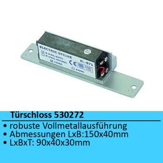 Elektrisches Vollmetall Türschloss 12V DC bei Spannung geschlossen