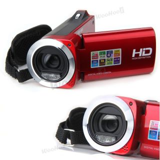 Rot HD 720P Digital Video Kamera Camcorder CMOS Sensor 4X Zoom USB2.0