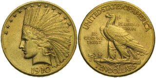 B581 USA 10 Dollar 1910 D GOLD