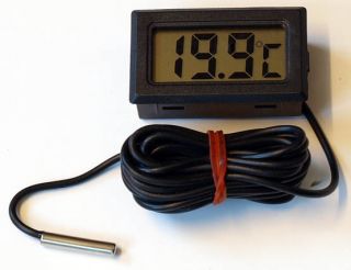 Thermometer LCD  50° bis 99,9° (110°C) Kabellänge 2m