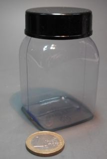 PVC Flasche 100 ml quadratisch glasklar Weithals