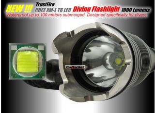 TrustFire J1 Diving 1000Lm CREE XM L T6 LED Flashlight Torch