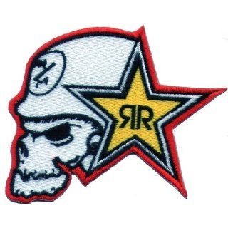 Logo Aufnäher / Iron on Patch  Rockstar Energy  Skull