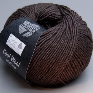 Lana Grossa Merino superfein Cool Wool 123 dunkelbraun meliert 50g
