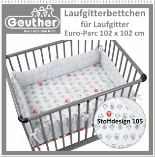 Laufgitterbettchen für Laufgitter 100 cm Stoffdesign 105