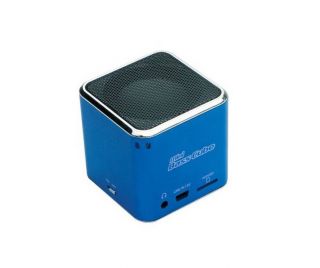 Jay Tech Mini Bass Cube SA101 Lautsprecher  Player Blau Blue NEU