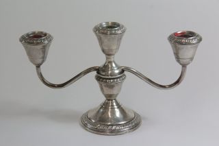 flammiger Kerzenleuchter Tischleuchter Sterling Silber ~1920/40
