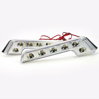LED Tagfahrlicht Tagfahrleuchten 12 LEDS Auto Lampe xenonweiß