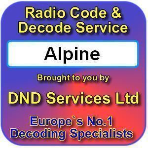 Alpine Radio Code Decode Unlock Codelocked ?