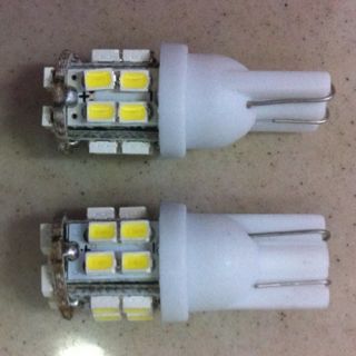 10PCS T10 W5W 194 168 501 Car White 20 SMD LED Inverted Side Wedge