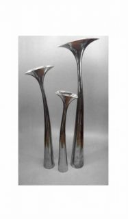 Design Bodenvase aus Aluminium, bis 114 cm Höhe, Vase, Alu