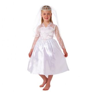 Kinder Kostüm Braut Gr. 104 110 116 122 128 134 Karneval Brautkleid