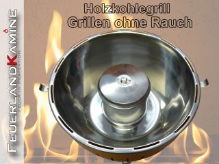 Lotus Grill Grillen ohne Rauch Edelstahl Grill Holzkohle Grill